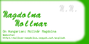 magdolna mollnar business card